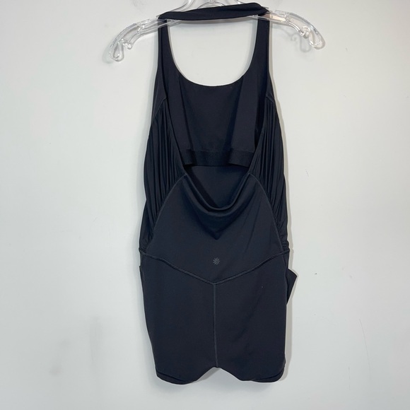 Athleta Mesh Me Up Bodysuit Black L Yoga Fitness Romper 566566 Large Gym Active - Picture 13 of 15